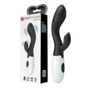 Pretty Love Brighty vibratore rabbit in silicone nero silenzioso 30 funzioni cm 20 x 3