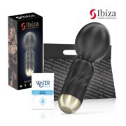 IBIZA pocket wand mini massaggiatore intimo in silicone nero ricaricabile USB