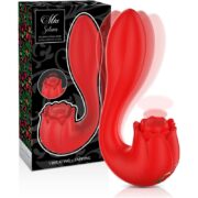 MIA succhia clitoride in silicone rosso vibratore tapping pulsante impermeabile USB
